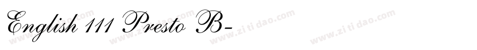 English 111 Presto B字体转换